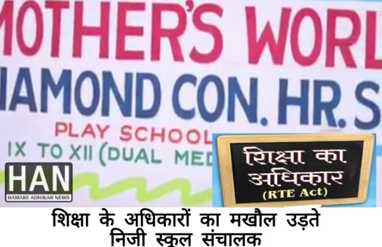 जिस अधिनियम में निःशुल्क शिक्षा देने का प्रावधान वही मदर्स वर्ल्ड एकेडमी स्कूल की मनमानी ! की अवैधानिक फीस वसूली : RTE Addmission
